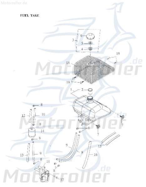 Hose line rubber hose Adly 94402-1617150