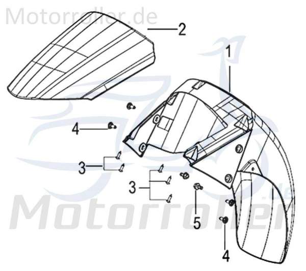 Kreidler Insignio 125 2.0 Vorderradabdeckung 125ccm 4Takt 65101N12WC00 Motorroller.de vorn Kotflügel Front-Kotflügel 125ccm-4Takt Scooter Qingqi