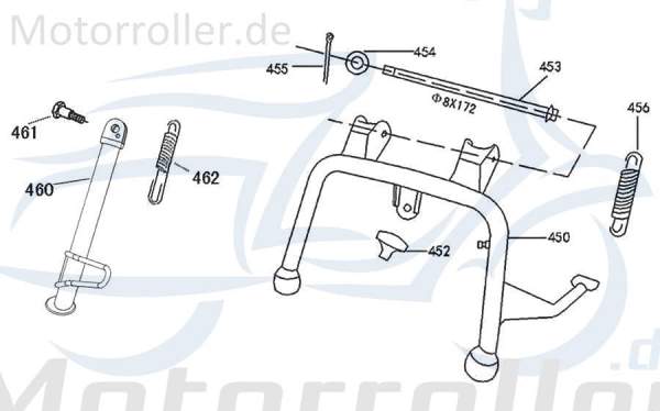 Seitenständer 50530-ALA6-9000 Motorroller.de Roller-Ständer Rollerständer Seiten-Ständer Nebenständer Mokick
