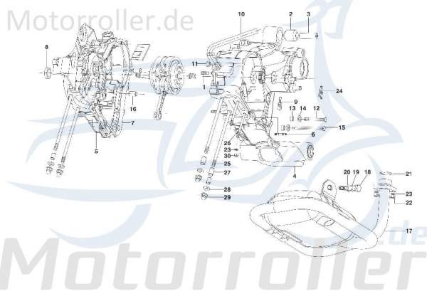 Kreidler STAR Deluxe 4S 125 Unterlegscheibe 125ccm 4Takt 720445 Motorroller.de Distanzhalter U-Scheibe Washer Beilagscheibe Ausgleichsscheibe Scooter