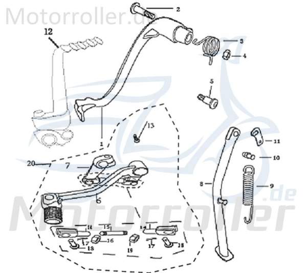 SMC Bundschraube M6x20mm Maschinenschraube 700-5787-06020-AG Motorroller.de Flanschschraube Flansch-Schraube Maschinen-Schraube Bund-Schraube Scooter