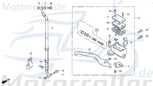 Bremsschlauch vorn Handbremszylinder DAE-45126-SA1-0100