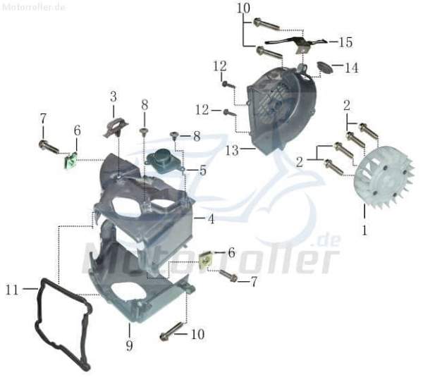 Screw M6x16mm with collar white Collar screw 3112190202