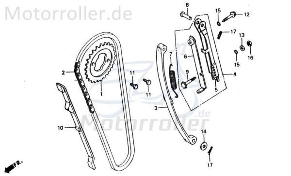 Chunlan Chopper Nockenkettenspannerplatte 125ccm 4Takt 244FM.05.02.01 Motorroller.de Motorrad Moped Ersatzteil Service Inpektion Direktimport