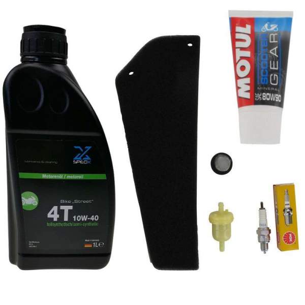 Rex RS600 Verschleißteile-Set 50ccm 4Takt Service-Kit Motorroller.de Reparatur-Set 139QMB JSD50QT-13 50cc 4T 139QMA Service-Set