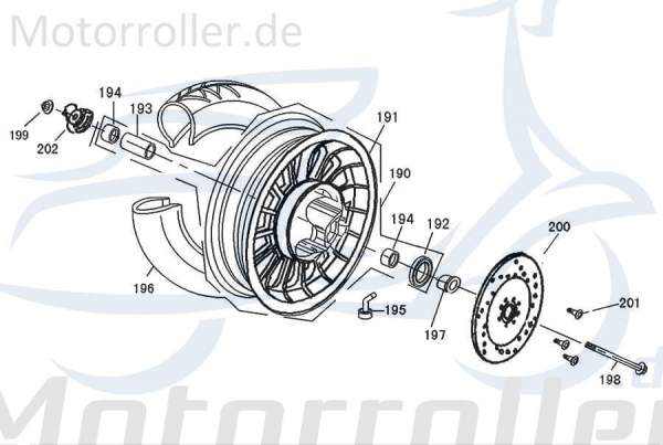 Bremsscheibe vorne 45121-XSG-9000 Motorroller.de Scheibenbremse Vorderbremse Scheiben-Bremse Bremsplatte Mokick