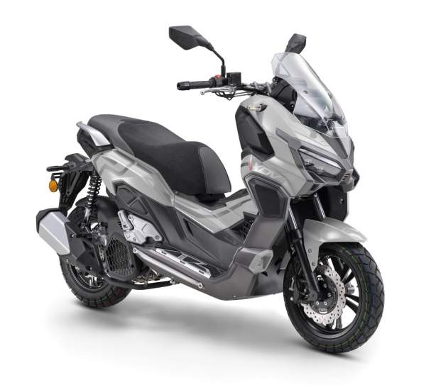 Motorroller Fighter 125 XDV-PK grau Euro 5 ABS Scooter Roller Leichtkraftrad 125ccm