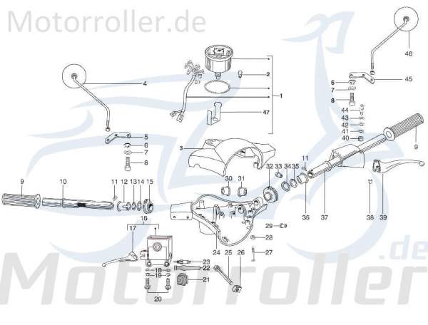 Schaltungsaufnahme Lenker Motorroller LML SF543-1951