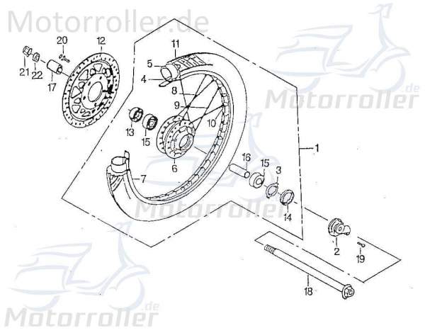 SMC Chopper 125 Unterlegscheibe U-Scheibe 125ccm 4Takt 98771 Motorroller.de Distanzhalter Washer Beilagscheibe Ausgleichsscheibe Distanz-Scheibe