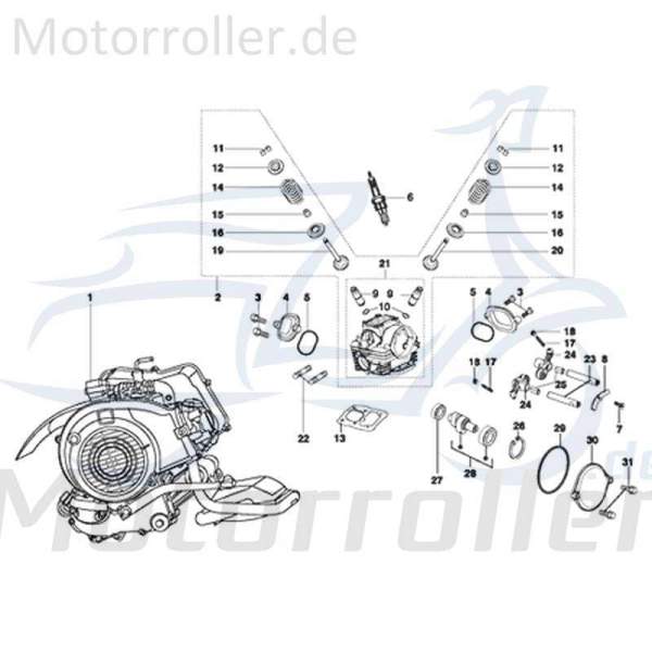 Kreidler STAR Deluxe 4S 125 Zündkerze 125ccm 4Takt 720017 Motorroller.de RG4HC CHAMPION spark plug plugs Roller-Zündkerze Motorroller-Zündkerze LML