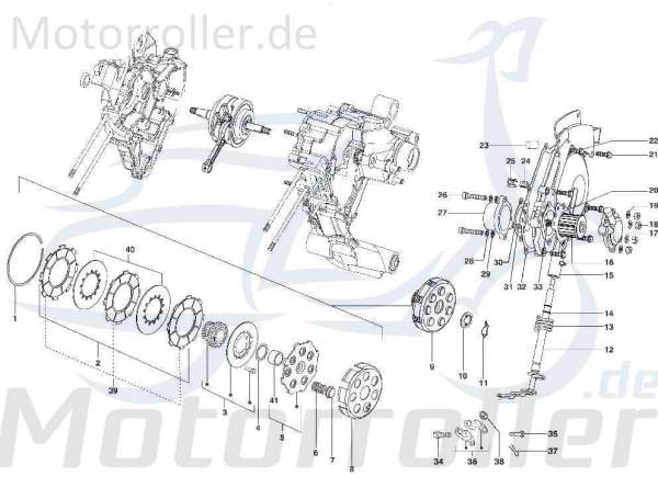 Kreidler STAR Deluxe 4S 125 Rückholfeder 125ccm 4Takt SF504-1014 Motorroller.de Zugfeder Spannfeder 125ccm-4Takt Scooter LML Ersatzteil Service