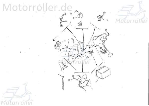 Rex 50 Scooter Mofa Sprit-Anzeige Tankanzeige Tankuhr Motorroller.de 50ccm 2Takt 1E40QMB YY50QT-28 50cc 2T Minarelli liegend Benzinanzeige