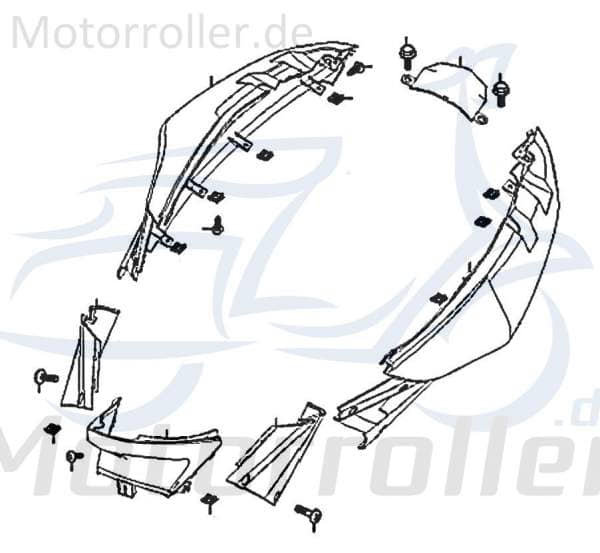 Heckverkleidung mitte burgund AGM-MOTORS (175)