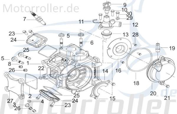 Kreidler Insignio 250 DD Deckel 250ccm 4Takt 100025000000 Motorroller.de Nockenwellenritzel Kappe Verkleidung Schutz Blende Abdeckung Haube Scooter