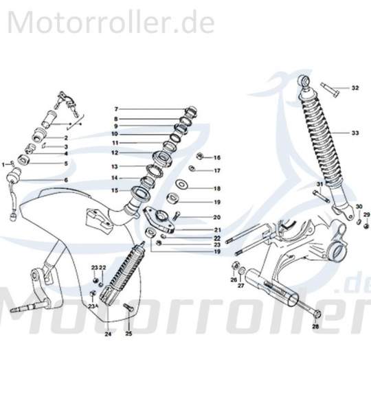 Kugelring Motorroller 200ccm 4Takt Kreidler Rex 720388