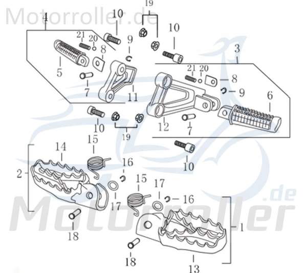 CPI Scheibe Distanzscheibe Unterlegscheibe 220-12Y2-002L-003 Motorroller.de U-Scheibe Distanz-Scheibe Unterleg-Scheibe Abstandsscheibe Ersatzteil