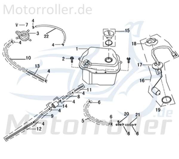 Kreidler Galactica 3.0 LC 50 DD Ansaugschlauch 50ccm 2Takt 1768E-ABA9-A000 Motorroller.de Unterdruckschlauch 120mm Ansaugstutzen Ansaugrohr Scooter