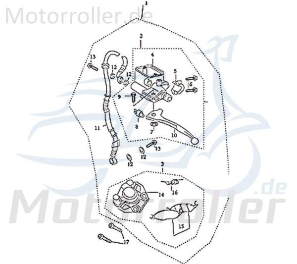Bremssattel Bremszange 305-HDDMI-003-001 Motorroller.de