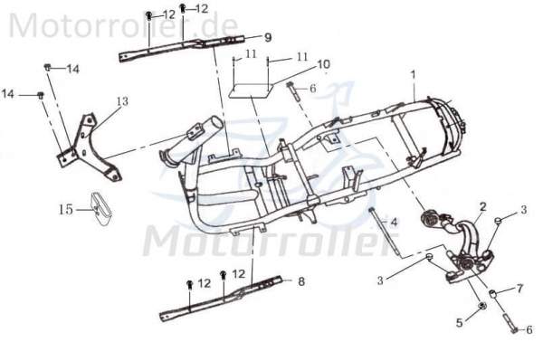 Halteklammer Jonway RS 1100 Schelle Clip Scooter 1120109-1 Motorroller.de Klemmschelle Befestigungsschelle Schraubschelle Halteclip Federschelle Moped