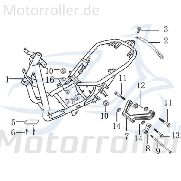 Kreidler Martinique 125 Schraube Roller 125ccm 4Takt 700153 Motorroller.de M12x115mm Bundschraube Maschinenschraube Flanschschraube Flansch-Schraube