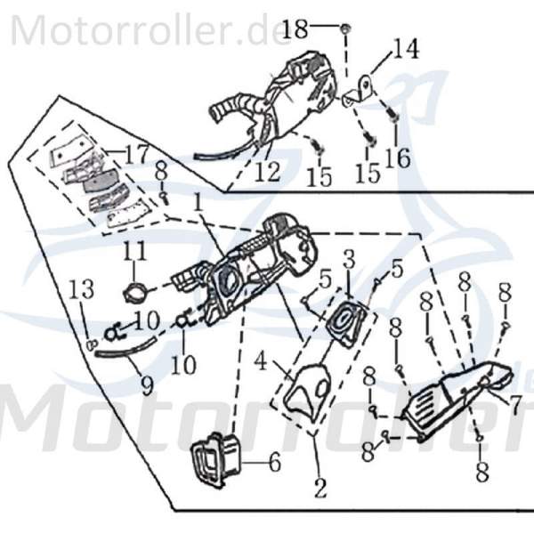 Rex INSIGNIO 125 DD Luftfilter Roller 125ccm 4Takt 702008 Motorroller.de Luftfilterkasten Luft-Filter Luftfiltergehäuse Luftfiltermatte 125ccm-4Takt