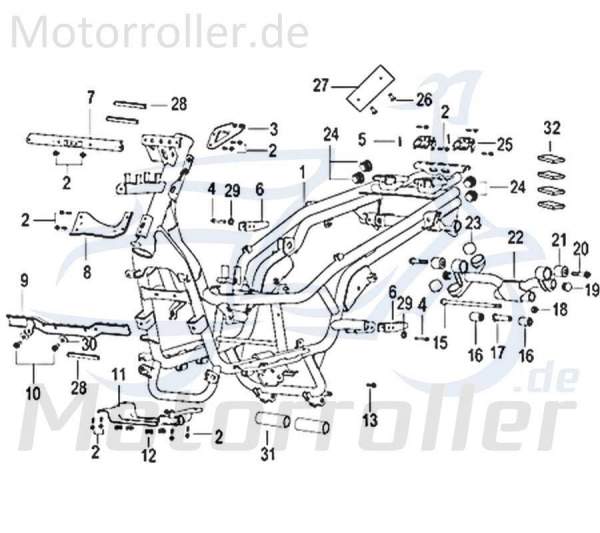 Dämpfungsring (Gummi) Rahmen Motorroller Rex 750169