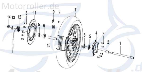 SMC Buchse links Kreidler Insignio 125 DD Roller 44005N100000 Motorroller.de Hülse Distanzhülse Lagerbuchse Distanz-Hülse Distanzbuchse Passhülse