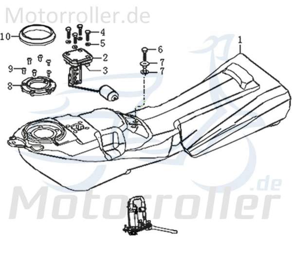 Kreidler DICE GS/SM 125 Pro Tankverschlussring 781183 Motorroller.de Verschluss Benzintank