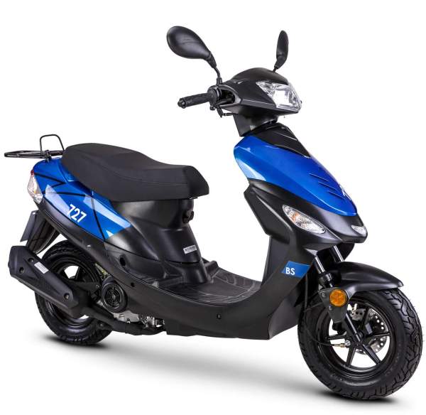 Motorroller GMX 460 Sport R 727 BS 25 km/h 12 Zoll schwarz-blau Euro 5 Mokick Roller Scooter