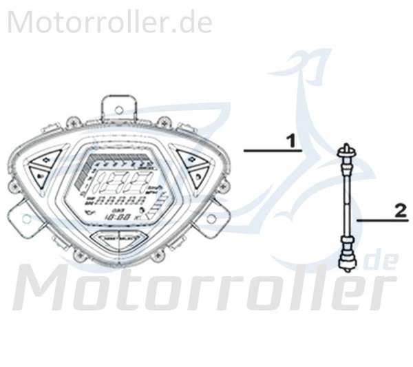 Kreidler Galactica 3.0 LC 50 Digitaltachometer 741486 Motorroller.de Tacho Tachometer Instrumentenanzeige Original Ersatzteil