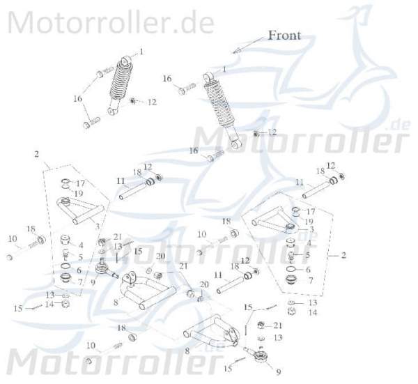 Spacer sleeve Adly 51205-168-000 Motorroller.de