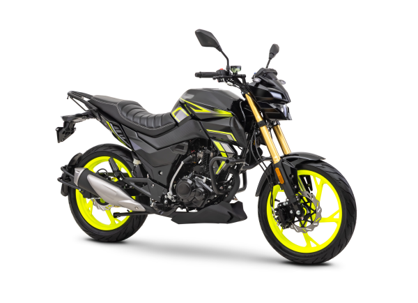Motorrad Fighter 125 DV-RS AIR neon-grün/schwarz 90 km/h Euro 5+ Schaltmoped Mokick Kleinkraftrad