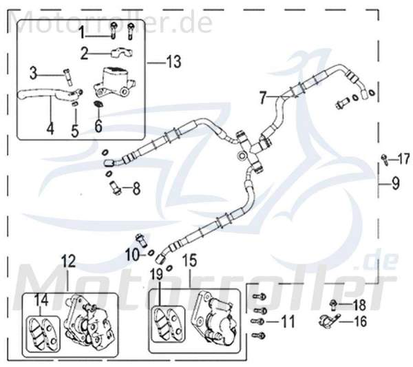 Bundmutter M6 Jonway Insignio 250 DD Flanschmutter 750470 Motorroller.de Sechskantmutter Sechskant-Mutter Flansch-Mutter Maschinenmutter Bund-Mutter