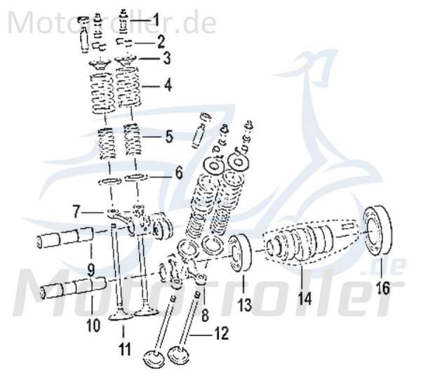 Kreidler Insignio 250 DD 2.0 Kipphebelwelle Einlass 750529 Kipphebel Nockenwelle Motorroller Scooter