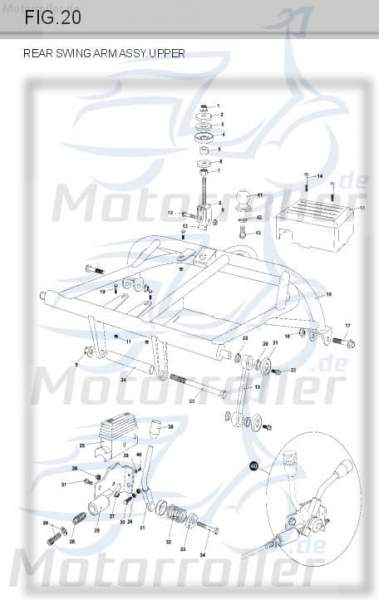 Schraube M10x1.25x45 Kasea Buggy 150 150-1061 Motorroller.de