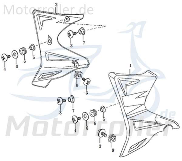 Tankschutz vorn rechts Dice SM/GS 125i 47345QMA8000