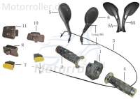 Vorschau: Griff links mit Chromkappe D22mm L=120mm YY50QT006005 Vorschau: Griff links mit Chromkappe D22mm L=120mm YY50QT006005