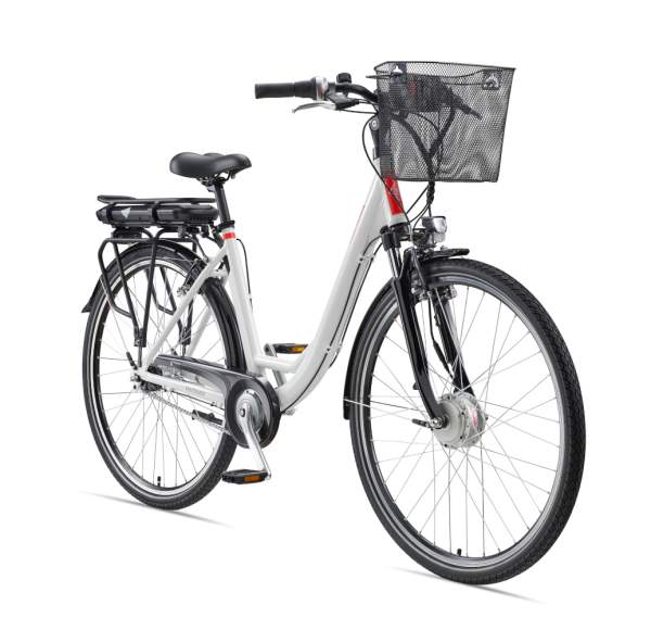 E-Bike Telefunken RC657 Multitalent Elektrofahrrad City-Pedelec weiß 28" RH 49cm E-Fahrrad Citybike