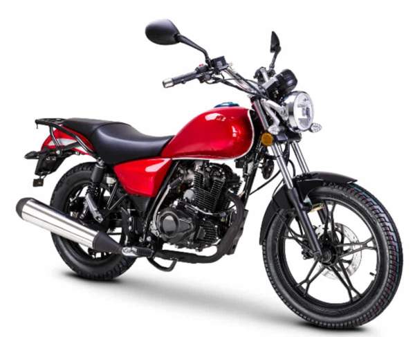 Motorrad Fighter 125 S-RS rot 90 km/h Euro 5+ Schaltmoped Chopper 125ccm 4 Takt Leichtkraftrad Krad Kraftrad