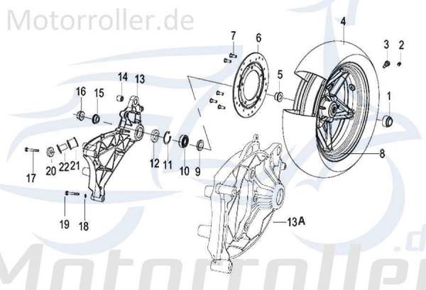 Kreidler INSIGNIO 125 DD Unterlegscheibe 125ccm 4Takt B08000004701 Motorroller.de 47mm Distanzhalter U-Scheibe Washer Beilagscheibe Ausgleichsscheibe