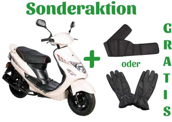 Motorroller GMX 460 Sport Scooter 45 km/h weiß Euro 5