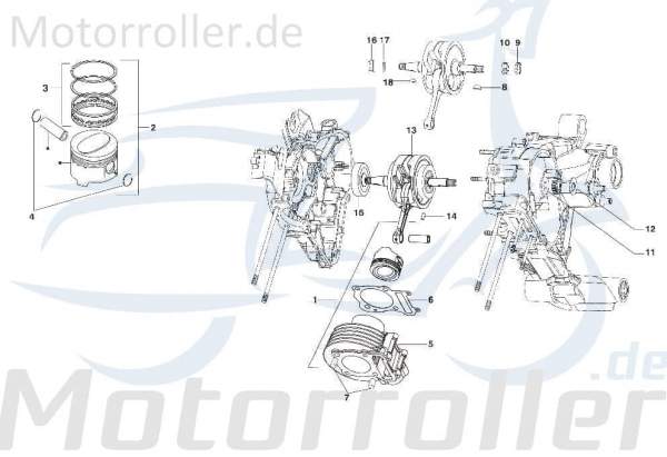 Kreidler STAR Deluxe 4S 125 Fußdichtung 125ccm 4Takt SF514-0049 Motorroller.de Zylinderfußdichtung Zylinder-Dichtung Zylinderfuß-Dichtung 125ccm-4Takt