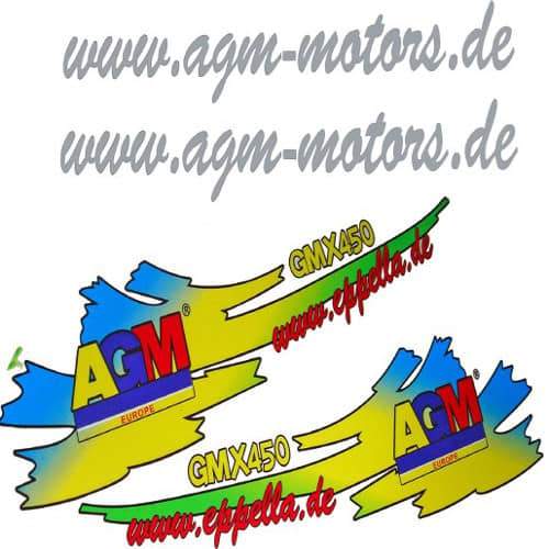 AGM GMX 450 Deko-Set Deko Aufkleber Roller Motorroller.de Jonway 50ccm 4Takt 139QMB JSD50QT-13 50cc 4T 139QMA Sticker Aufkleber-Set