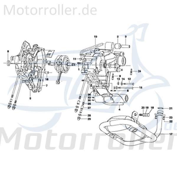 Schraube Kreidler STAR Deluxe 4S 125 Maschinenschraube 720629 Motorroller.de Bundschraube Flanschschraube Flansch-Schraube Maschinen-Schraube Scooter