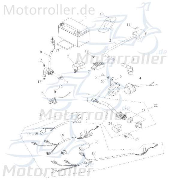 Adly Schutzpolster GK 125 Buggy 125ccm 4Takt Motorroller.de 125ccm-4Takt Ersatzteil Service Inpektion Direktimport
