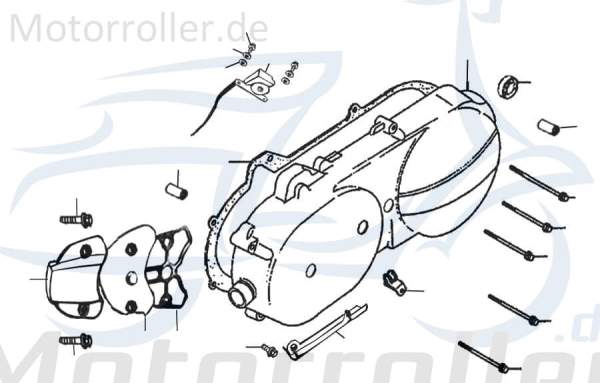 Kreidler Florett RS 50 DD Motorgehäusedeckel 50ccm 2Takt 31130106-1 Motorroller.de schwarz Motordeckel Kurbelgehäusedeckel 50ccm-2Takt Motorrad Moped
