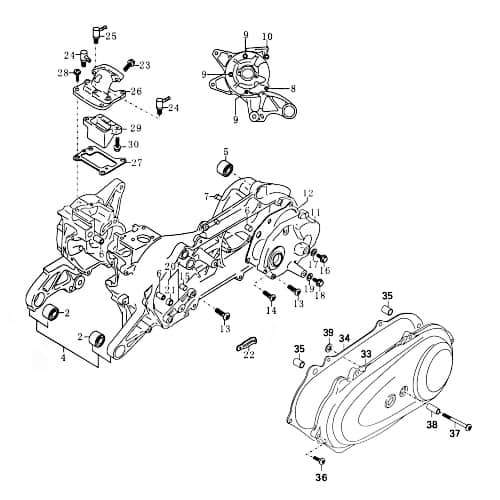 Sechskantschraube Rex RS450 Befestigung Halter 50ccm 4Takt Motorroller.de Halterung Flachkopfschraube Sechskant-Schraube Bundschraube Flanschschraube