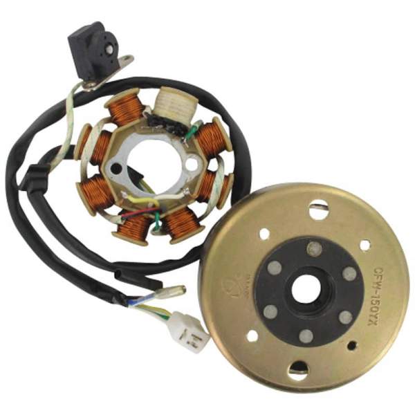 Rex RS1000 Lichtmaschine Scooter Mofa 125ccm 4Takt Motorroller.de Stator Ankerplatte 152QMI YY125QT-28 125cc 4T GY6 Anker-Platte