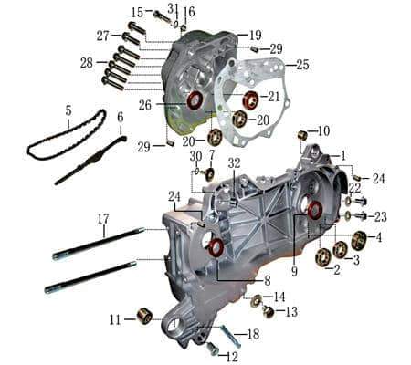 Mutter M8x1.25 verzinkt Rex RS450 Flanschmutter 703914 Motorroller.de Sechskantmutter Bundmutter Sechskant-Mutter Flansch-Mutter Maschinenmutter