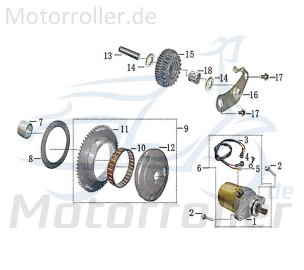 SMC Nadellager Starterrad Jonway Rollen-Lager 91104-EQ5B-9000 Motorroller.de Rollenlager Walzenlager Kolbenbolzenlager Nadel-Lager 50ccm-2Takt Scooter